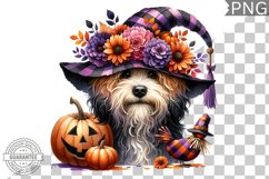 Halloween Dog Flowers Sublimation - Clipart PNG Design Product Image 1