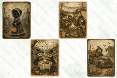 Vintage Halloween Card PNG Clipart Product Image 1