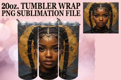 Stylish Black Woman Sublimation Tumbler Wrap Product Image 1