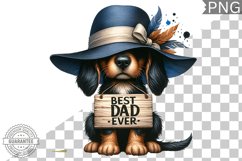 Best Dad Ever Sublimation - Father's Day Dog Clipart PNG Product Image 1