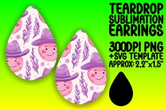 Charming Smile Pattern Earring Sublimation Art Product Image 1