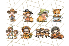 Woodland Autumn Parade Clipart 64 PNG Fall Animals Product Image 7