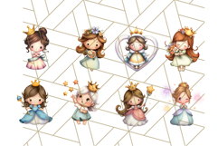 Princess Clipart PNG, Cute Royal Girl Clip Art Product Image 7