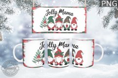 Jolly Mama Mug Wrap Design-Christmas Gnome Sublimation Product Image 1