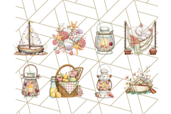 Coastal Cottagecore Summer Clipart PNG, Beachy Calm Vibes Product Image 3