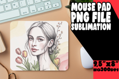 Cozy Mouse Pad Sublimation Magic, Beauty Woman Product Image 1
