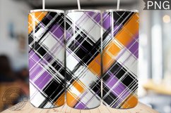 Halloween Plaid Pattern Tumbler Wrap - High Quality 300 Dpi Product Image 1