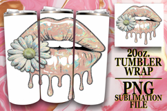 Cheerful Reflections 20oz tumbler wrap, Dripping Lips Product Image 1