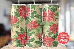 Christmas Flowers Tumbler | Christmas Tumbler Wrap Product Image 1