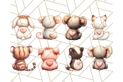 Cute Back View Sitting Animal Clipart PNG From Behind Product Image 7