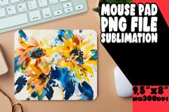 Vibrant Floral Springtime Pattern Mouse Pad Product Image 1