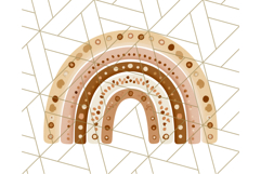 Boho Rainbow PNG Clipart, Earthy Arches &amp; Minimal Shapes Product Image 3