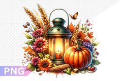 Autumn Harvest Pumpkin Sublimation - Pumpkin Clipart Design Product Image 1