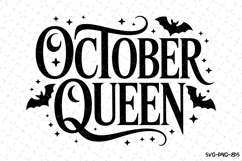 October Queen Svg | Halloween Svg | Svg Cut Files Product Image 1
