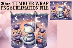 Magical Sublimation 20oz tumbler wrap, Cute Dino Product Image 1