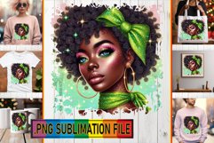 Elegant Tote Bag Gift Ideas PNG, Afro Girl Product Image 1