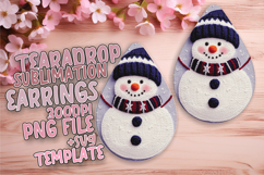 Bright Teardrop Earrings Design for Creative Use , Snowman Product Image 1