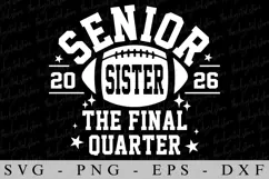 Senior Sister 2026 SVG | SVG Cut files | Cricut Product Image 1