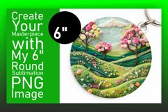 Charming 3D Landscape Round Design Sublimation Product Image 1