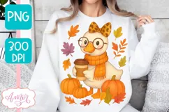 Cute goose sublimation PNG | Fall shirt sublimation design Product Image 5