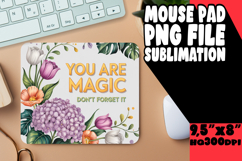 Playful DESK mat Fun Sublimation, Flower Quote Product Image 1