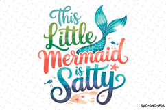 Little Mermaid is Salty svg | Summer Svg | Svg Cut Files Product Image 1