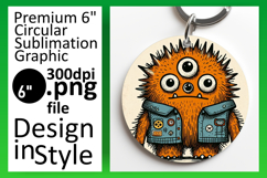 Artful Circle PNG for Coaster Design , Monster Product Image 1
