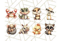 Adorable Angry Animals Clipart PNG, Cute Moody Faces Png Product Image 7