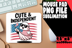 Bright MOUSE PAD Sublimation Style, Funny Ghost Product Image 1
