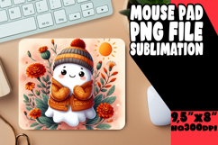 JOYFUL MOUSE MAT SUBLIMATION STYLE, Cute Ghost Product Image 1