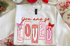 Coquette Bow You Are So Loved PNG, Jesus Valentine Png Product Image 5