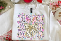 Happy Easter PNG, Glitter Easter Bunny Coquette PNG Product Image 4