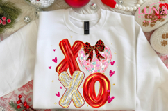XOXO Valentine PNG, Red Heart Coquette Design, Valentines Product Image 1