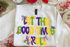 Let The Good Times Roll png, Mardi Gras Bow Fleur De Lis Png Product Image 6