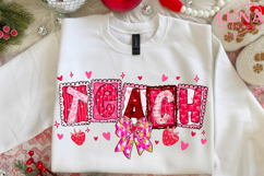 Teach Valentine Png, One Loved Teacher Png, Valentine's Day Product Image 1