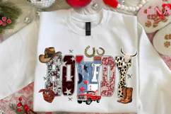 Howdy PNG Retro Western Shirt Design, Leopard Checkered Cow Product Image 5