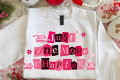 Just One More Chapter Png, Book Lover Png, Book Quote Png Product Image 5