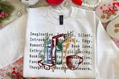 Book Lover Love PNG Shirt Design, Bookworm Gift for Readers Product Image 4