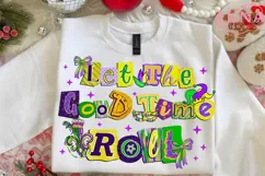 Let The Good Times Roll png, Mardi Gras Bow Fleur De Lis Png Product Image 6