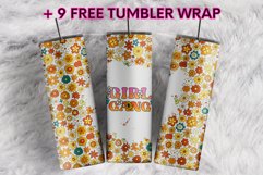 Girl Gang Vintage Summer Flowers Bleach 20 oz tumbler design Product Image 1