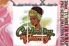 Vibrant Hearts 20oz tumbler wrap, Black Woman Product Image 1