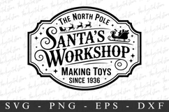 The North Pole Santa&#039;s Workshop Svg | Christmas svg Product Image 1