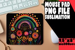 Midnight Prism Twilight: Rainbow Sublimation Mouse Pad Art Product Image 1