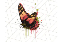 Floral Punk Frogs PNG - Neon Reble Grunge Amphibians Clipart Product Image 3