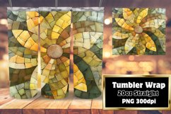 Glittery Flower Pattern Tumbler Wrap Sublimation 20oz Product Image 1