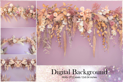 Flower Background Wallpaper Backdrop Wallart_71 Product Image 1