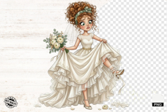 Cute Wedding Bride Clipart Product Image 1