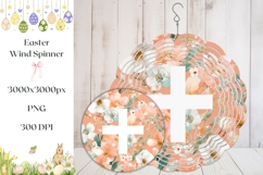 Christian Cross Wind Spinner, Floral Wind Spinner Product Image 1