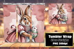 VIBRANT 20oz Tumbler Template for DIY , Easter Bunny Product Image 1