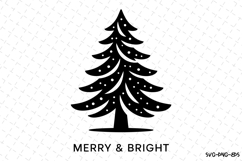 Merry &amp; Bright Svg | Christmas Svg | Svg Cut Files Product Image 1